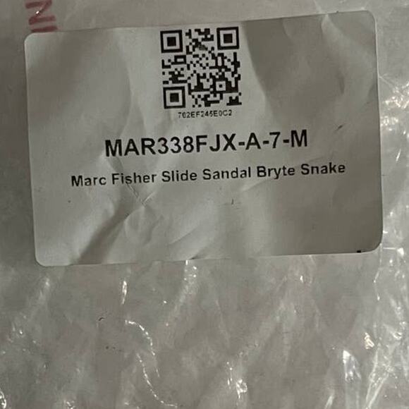 Marc Fisher Slide Sandal Size 7 M Bryte Snake - Picture 8 of 8